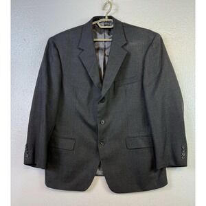 Andrew Fezza Blazer Men's Sz 42 S Gray Lambs Wool Cashmere Suit Sport Coat